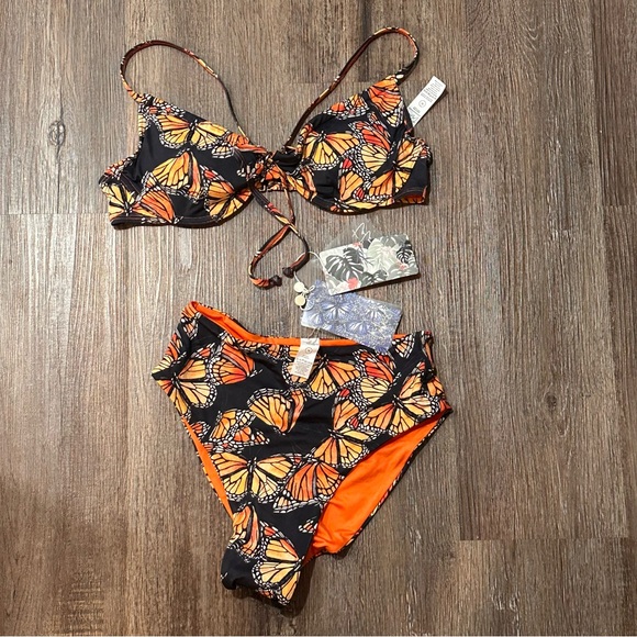 Toluca Other - Toluca Monarch Butterfly Bikini Black Orange Medium